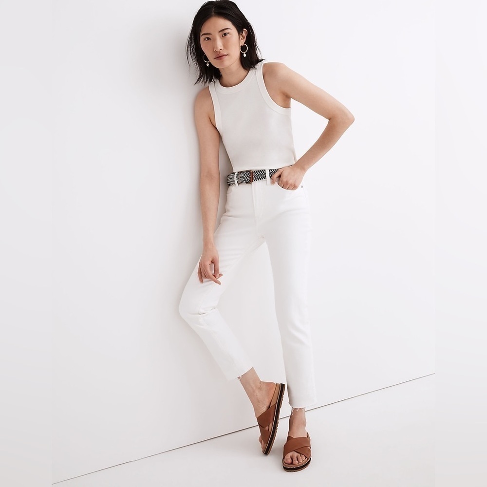 NWT MADEWELL The Perfect Vintage Jean in Tile White